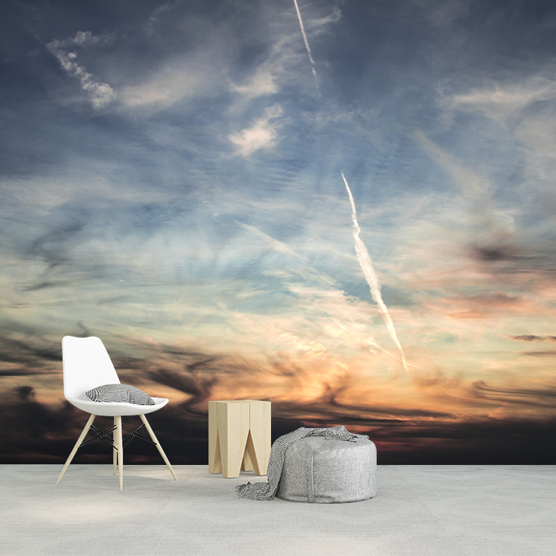 Clear Sky Scenery Mural Contemporary Home Decor for Sitting Room, Waterproofing