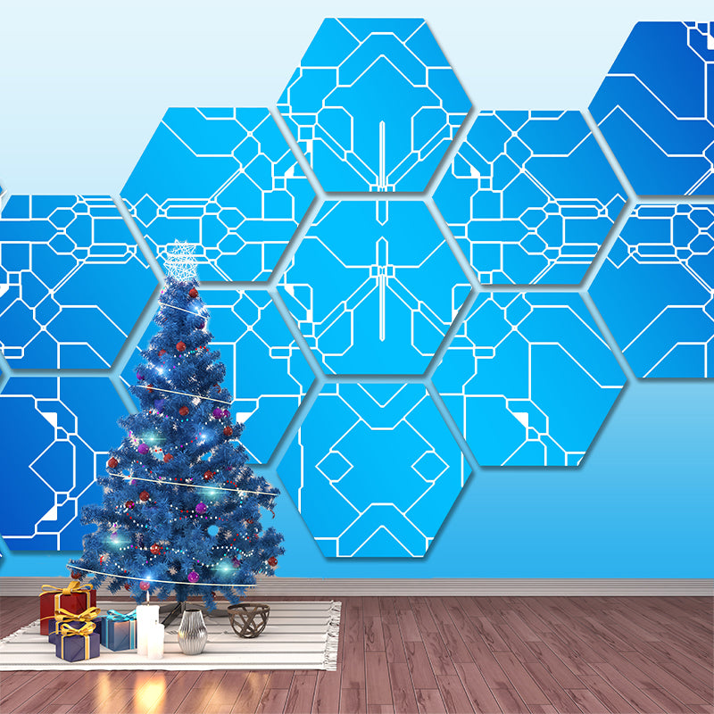 Geometry Wallpaper Mural Contemporary Wall Covering for Study Room, Water Resistant