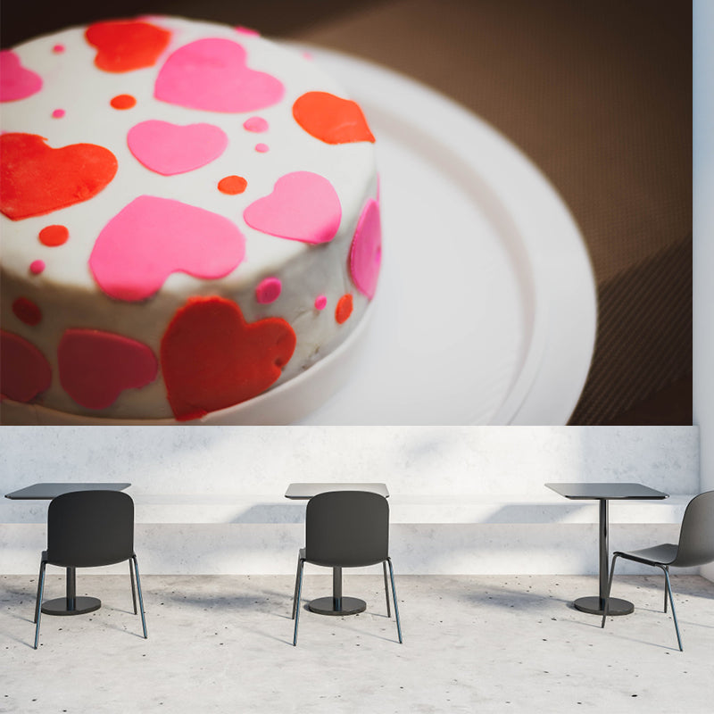 Minimalism Style Sweet Cake Mural Decal Waterproofing Wall Decor for Cake Shop