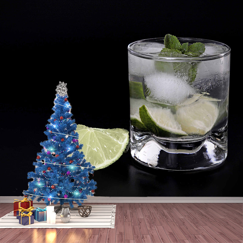 Contemporary Style Wine Wallpaper Mural Decal for Bar, Custom Size Available