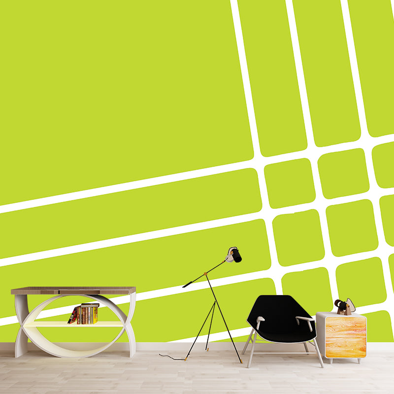 Lattice Geometry Customized Modern Wall Covering for Sleeping Room, Waterproofing