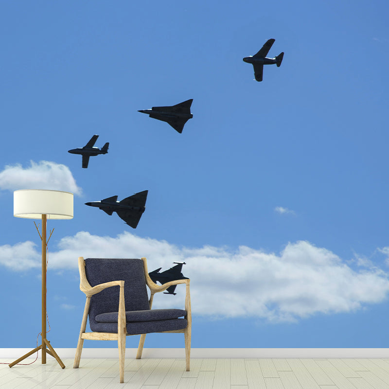 Air Plane Mural Wallpaper for Sleeping Room Decoration, Personalized Size