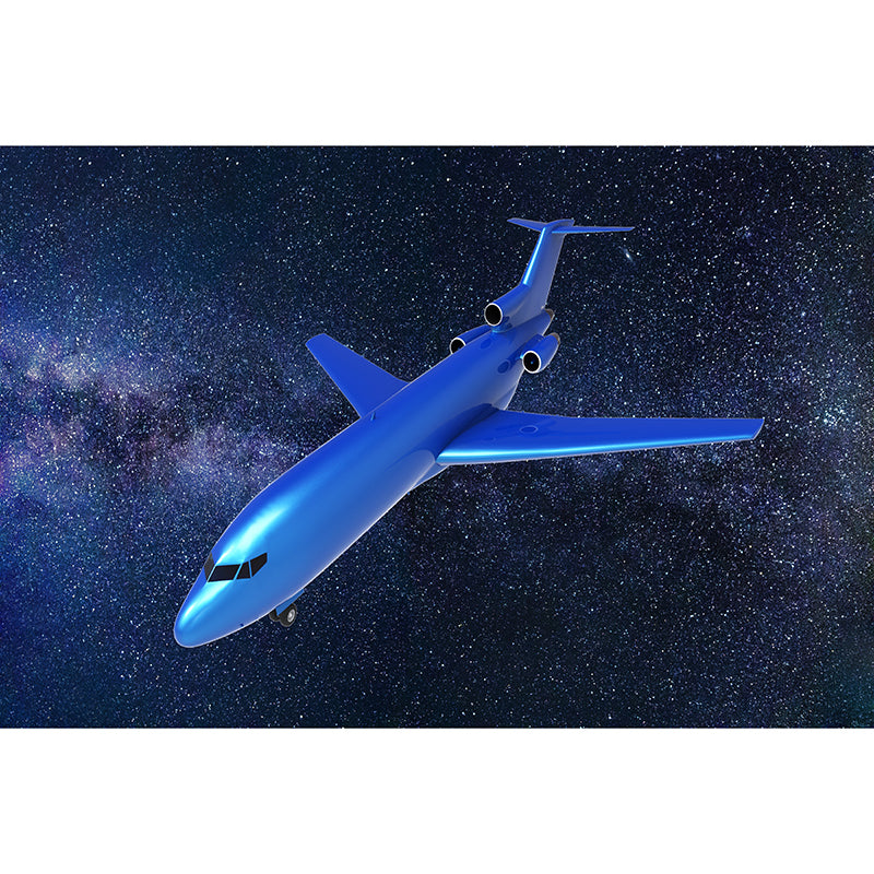 Airplane Illustration Mural Decal Eco-friendly Wallpaper Waterproofing for Sitting Room