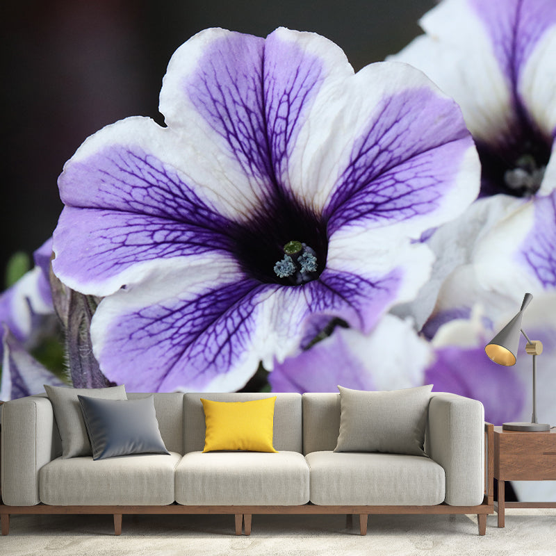 Petunia Blossom Mural Wall Paper Home Decorations for Kitchen Sitting Room