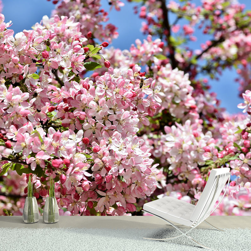 Begonia Flowers Moisture Resistant Mural Wallpaper for Gust Room Bedroom