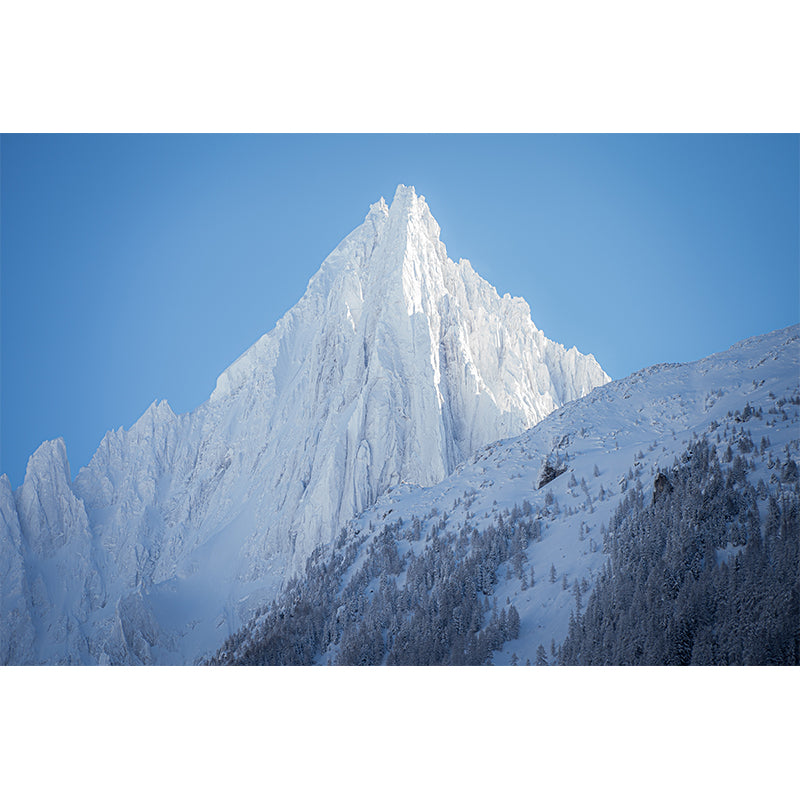 White Snow Mountain Wall Mural Environment Friendly for Study Room Home Decor