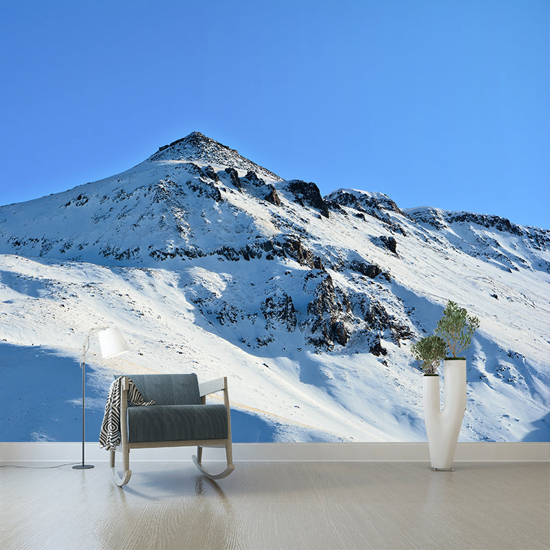 White Snow Mountain Wall Mural Environment Friendly for Study Room Home Decor