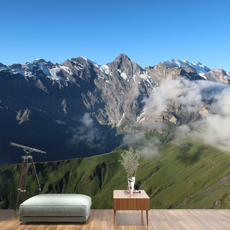 Mountain Scenery Wall Mural Home Decoration for Living Room, Moisture Resistant