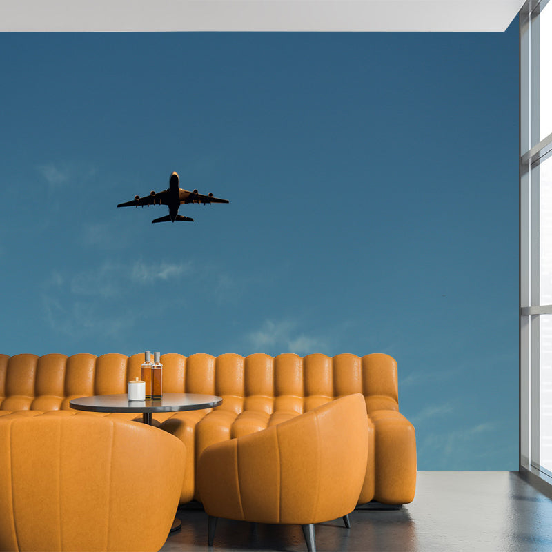 Modern Style Airplane Mural Decal Water Resistant Decor for Meeting Room