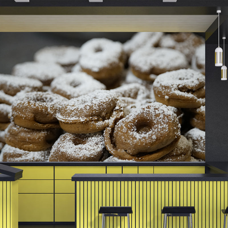 Sweet Dessert Mural Wallpaper Water Resistant Wall Covering for Dessert Shop, Personalised Size