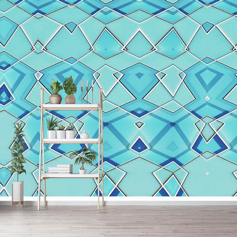 Geometry Pattern Removable Wall Mural for Living Room, Personalized Size Available