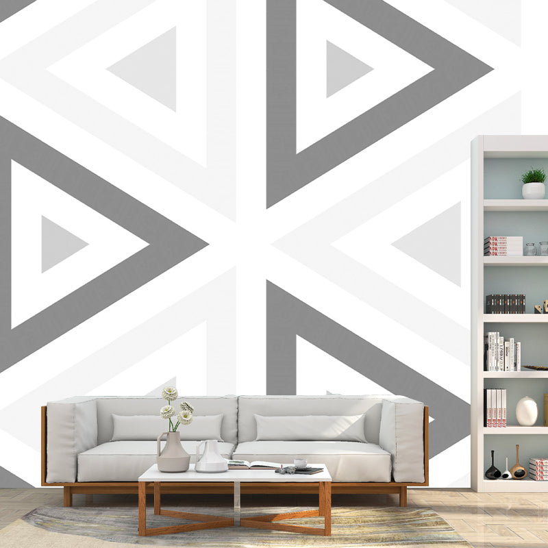 Geometry Pattern Removable Wall Mural for Living Room, Personalized Size Available
