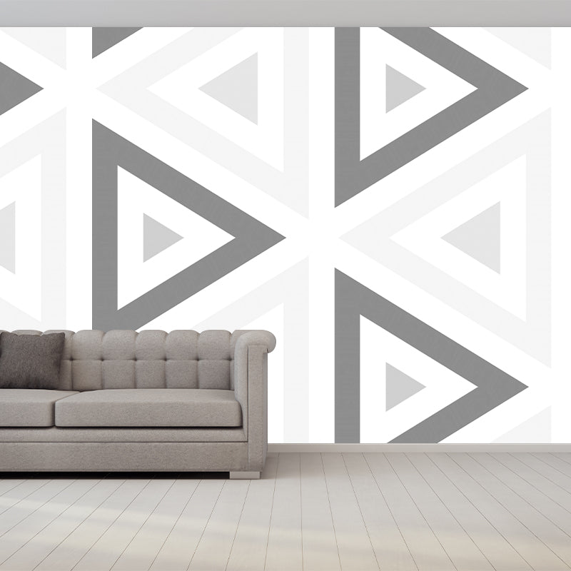Geometry Pattern Removable Wall Mural for Living Room, Personalized Size Available