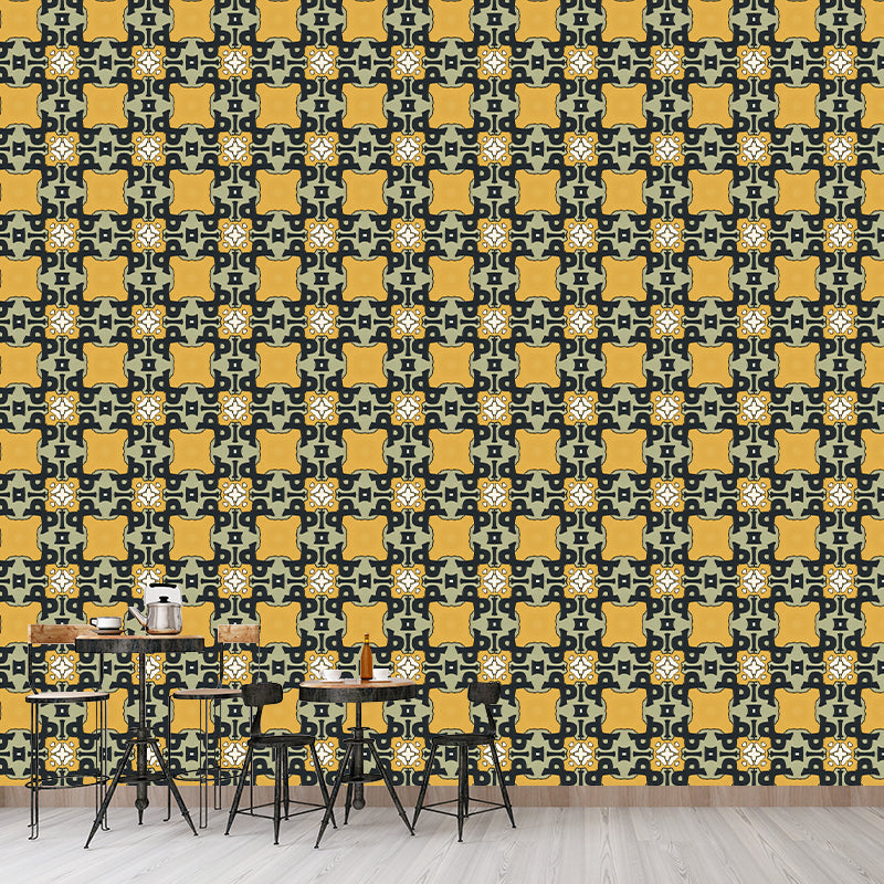 Geometry Pattern Removable Wall Mural for Living Room, Personalized Size Available