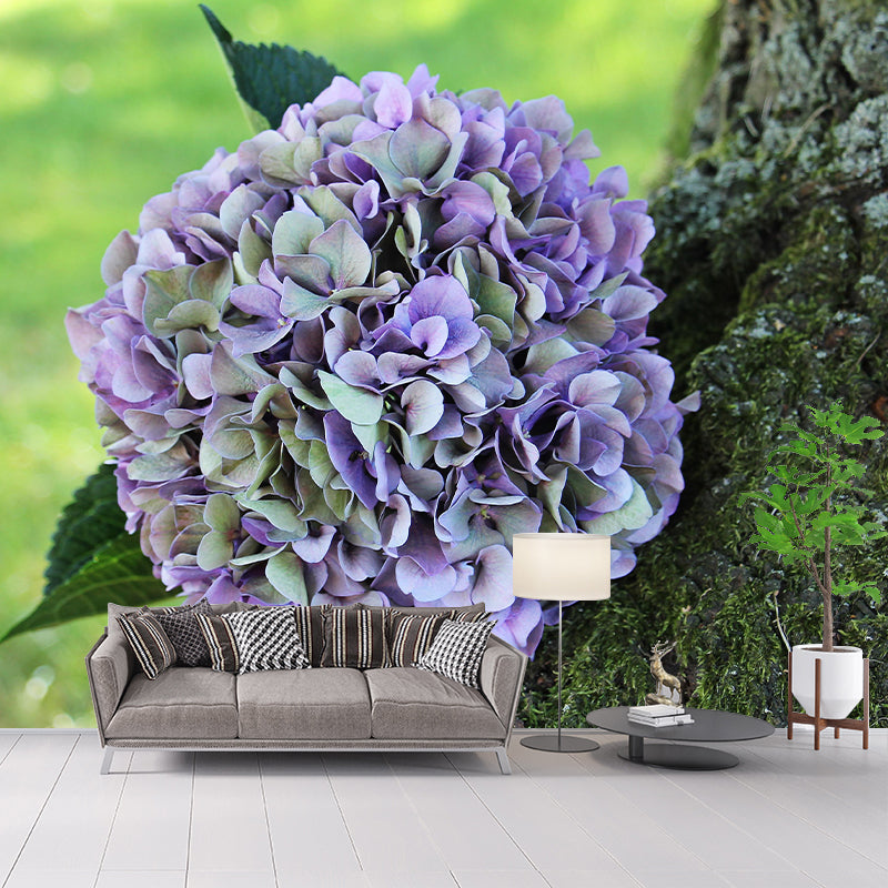 Blooming Hydrangea Mural Wallpaper Environmental Contemporary for Bedroom