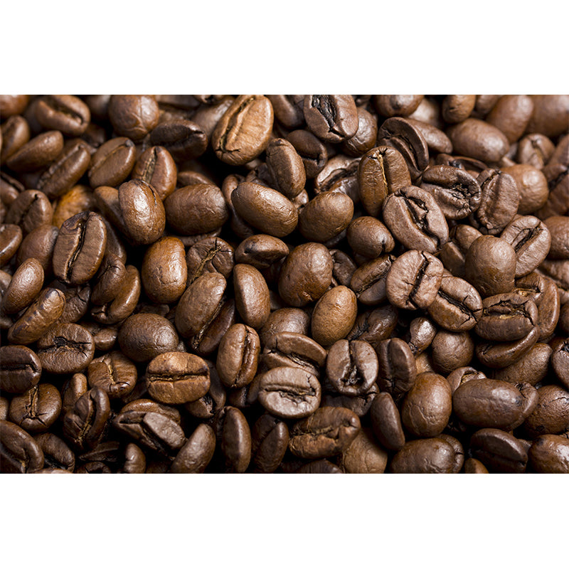 Horizontal Photography Coffee Beans Mural Mildew Resistant for Coffee Shop