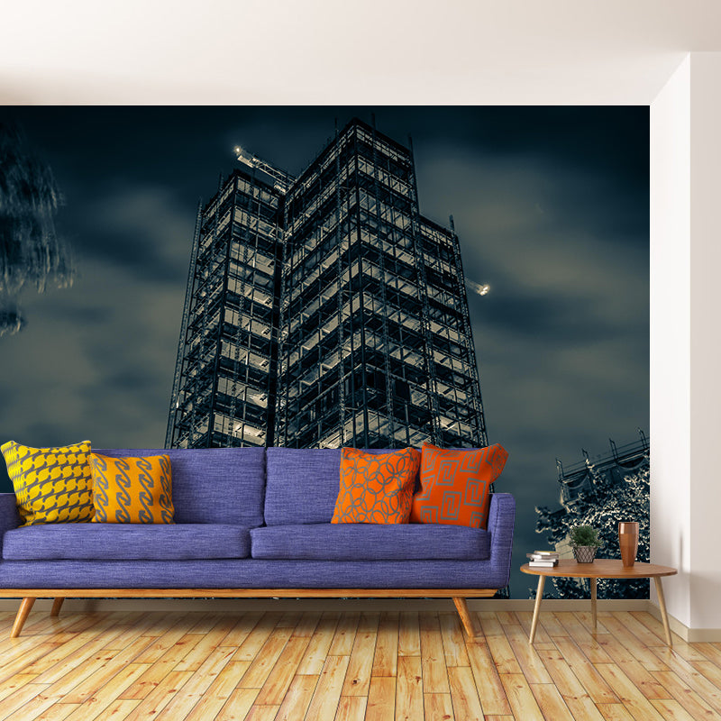 Construction Mural Wallpaper Mildew Resistant Modern Living Room Decoration