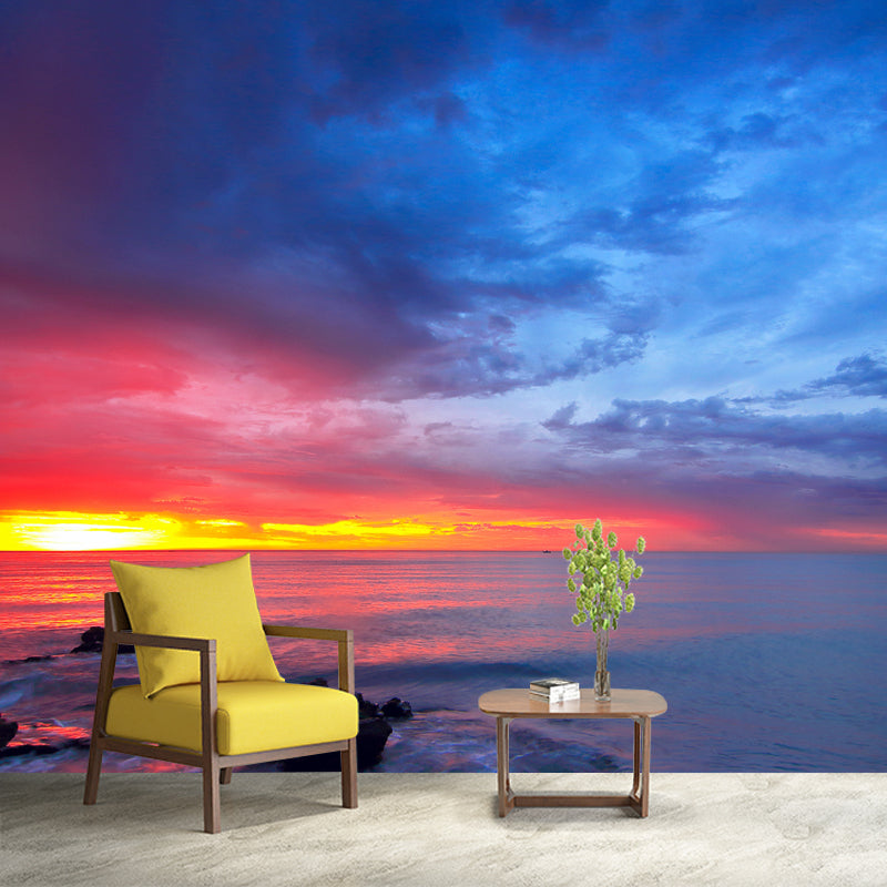 Sea Beach Tropical Wall Mural Modernism Wall Decoration for Sitting Room