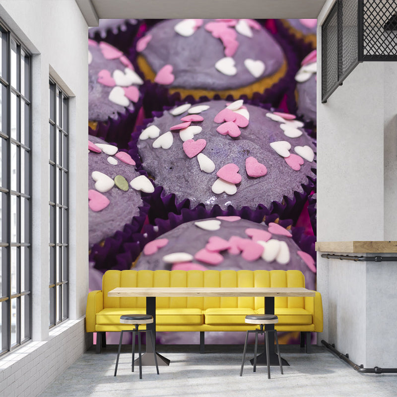 Small Cake Dessert Mural Modern Style Wall Covering for Dessert Shop, Waterproofing