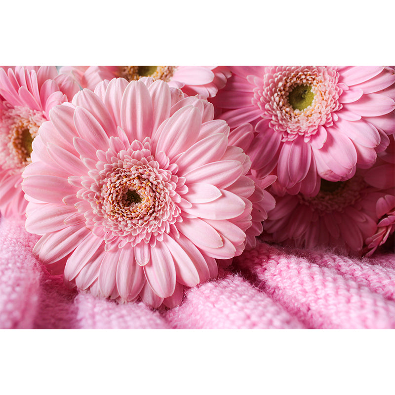 Dahlia Flower Simple Mural for Bedroom Stain Resistant, Made to Measure