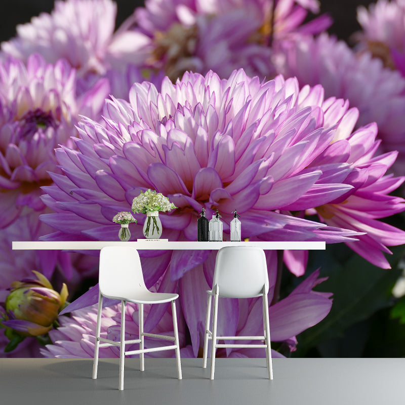 Dahlia Wall Covering for Accent Wall Water Resistant Mural, Custom Size Available