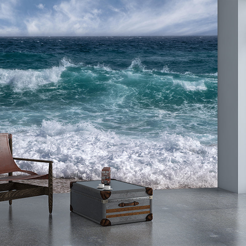 Customized Beautiful Sea Mural Mildew Resistant for Sleeping Room Decoration