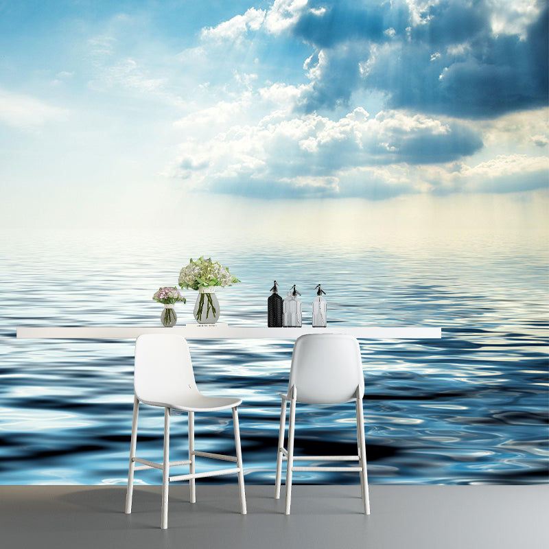 Horizontal Photography Sea Wall Mural Modernism Wall Decoration for Home