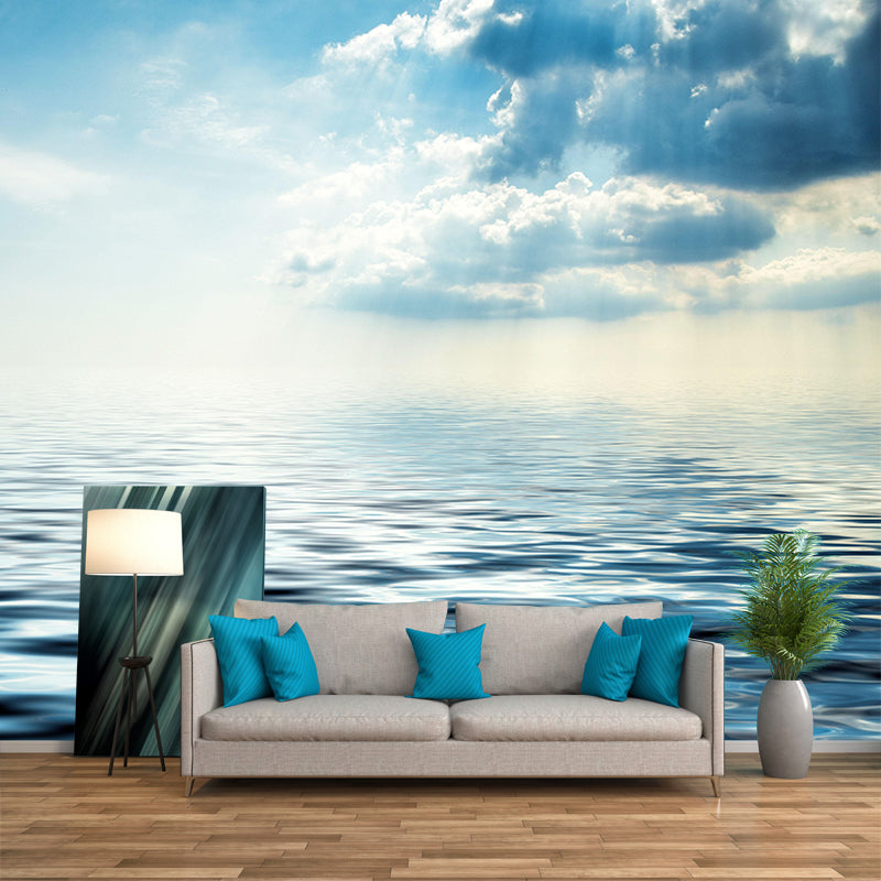 Horizontal Photography Sea Wall Mural Modernism Wall Decoration for Home