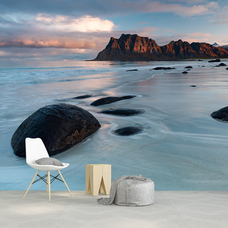 Customized Beautiful Sea Mural Mildew Resistant for Bedroom Decoration