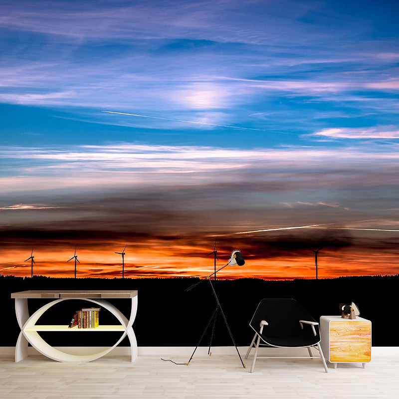 Horizontal Photography Sky Wall Mural Modernism Wall Decoration for Sitting Room