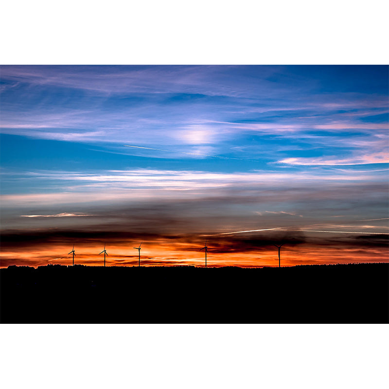 Horizontal Photography Sky Wall Mural Modernism Wall Decoration for Sitting Room