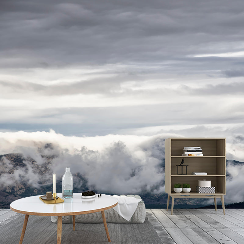 Horizontal Photography Sky Wall Mural Modernism Wall Decoration for Sitting Room