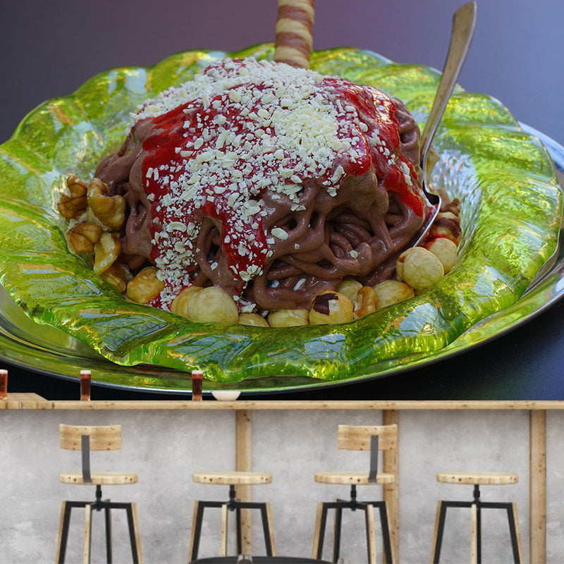 Customized Ice Cream Dessert Mural Modern Style Wall Covering for Dessert Shop