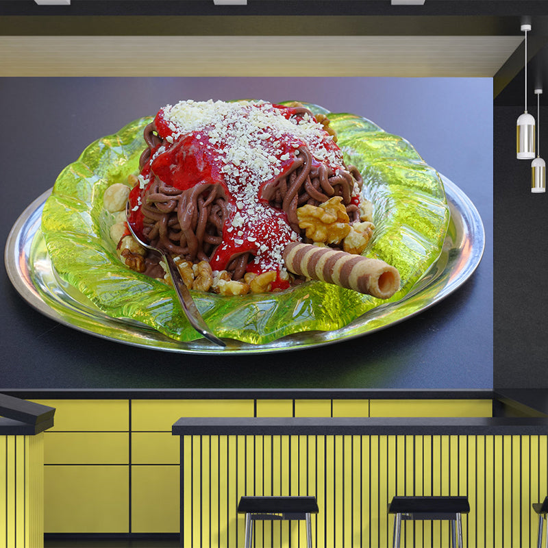 Customized Ice Cream Dessert Mural Modern Style Wall Covering for Dessert Shop
