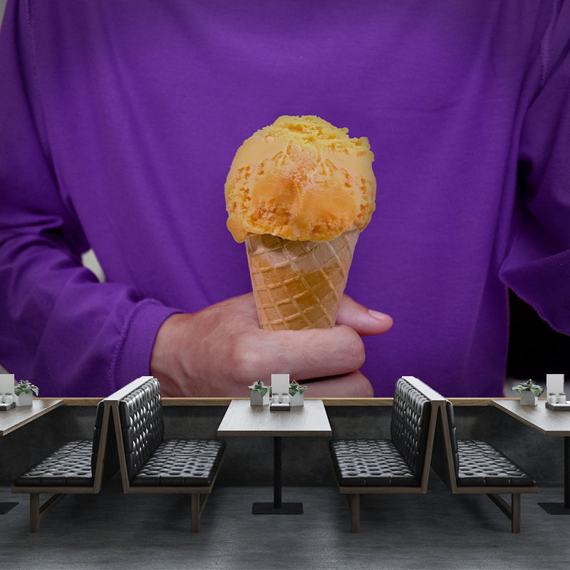Customized Ice Cream Dessert Mural Modern Style Wall Covering for Dessert Shop