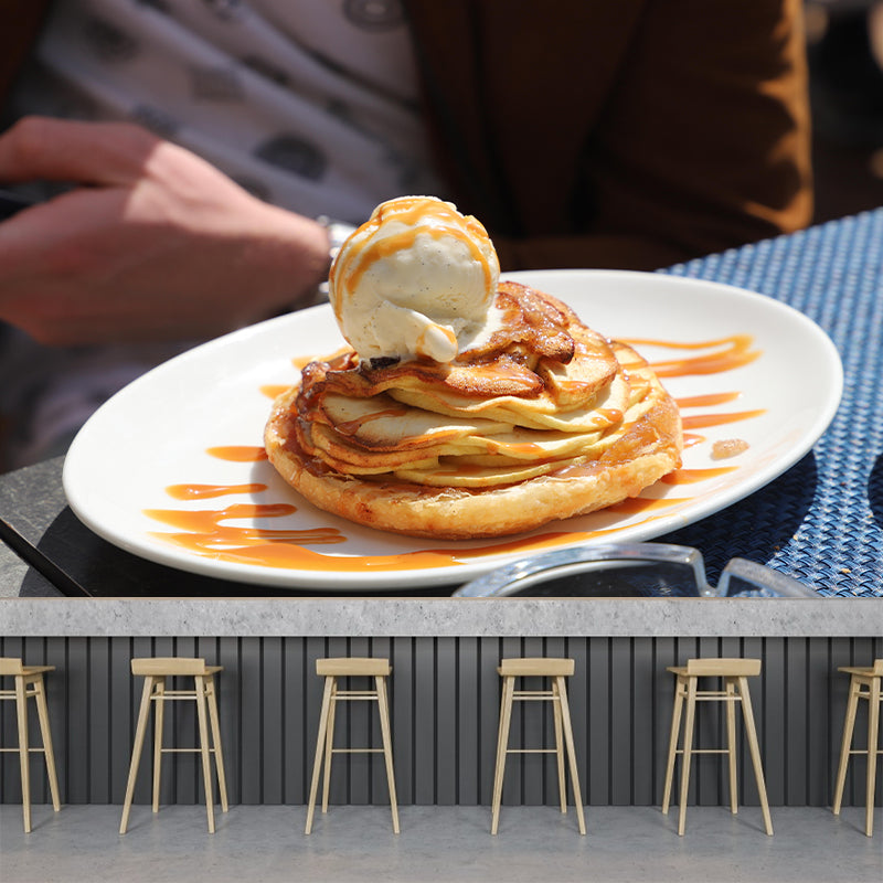 Customized Ice Cream Dessert Mural Modern Style Wall Covering for Dessert Shop