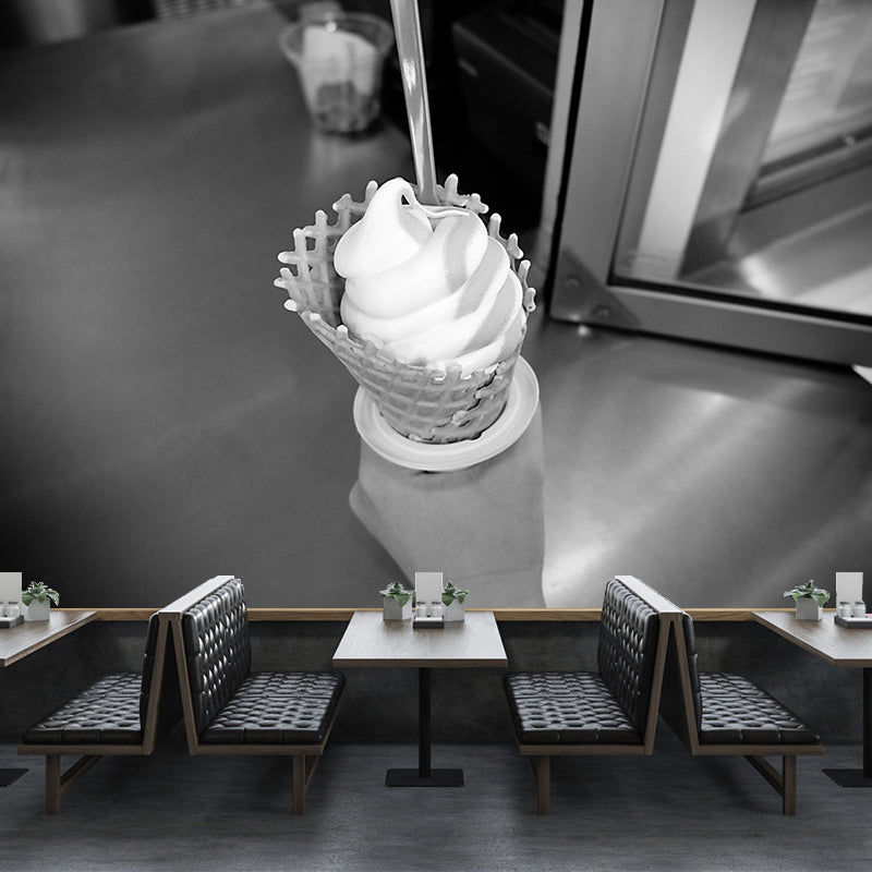Ice Cream Wall Mural for Cream Shop Decor Contemporary Photography Wall Art