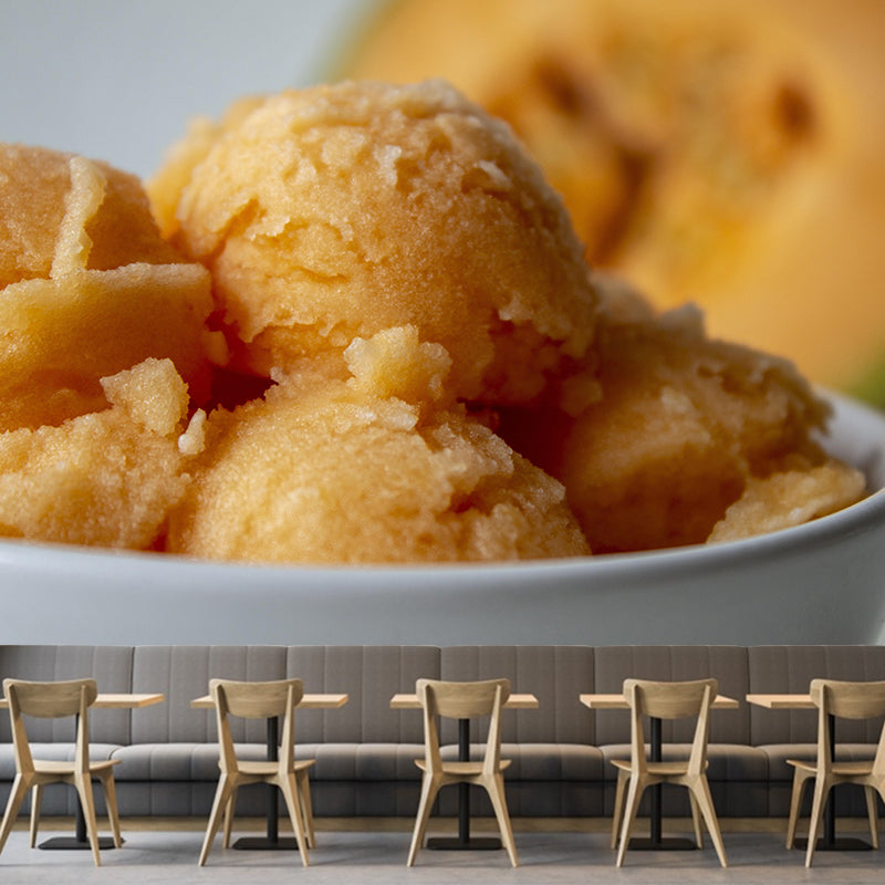 Customized Ice Cream Dessert Mural Photography Style Wall Covering for Dessert Shop