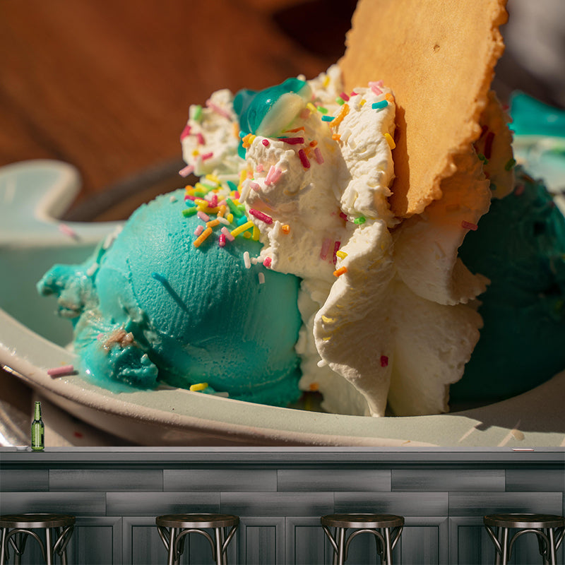 DeliciousIce Cream Dessert Mural Modern Style Wall Covering for Dessert Shop