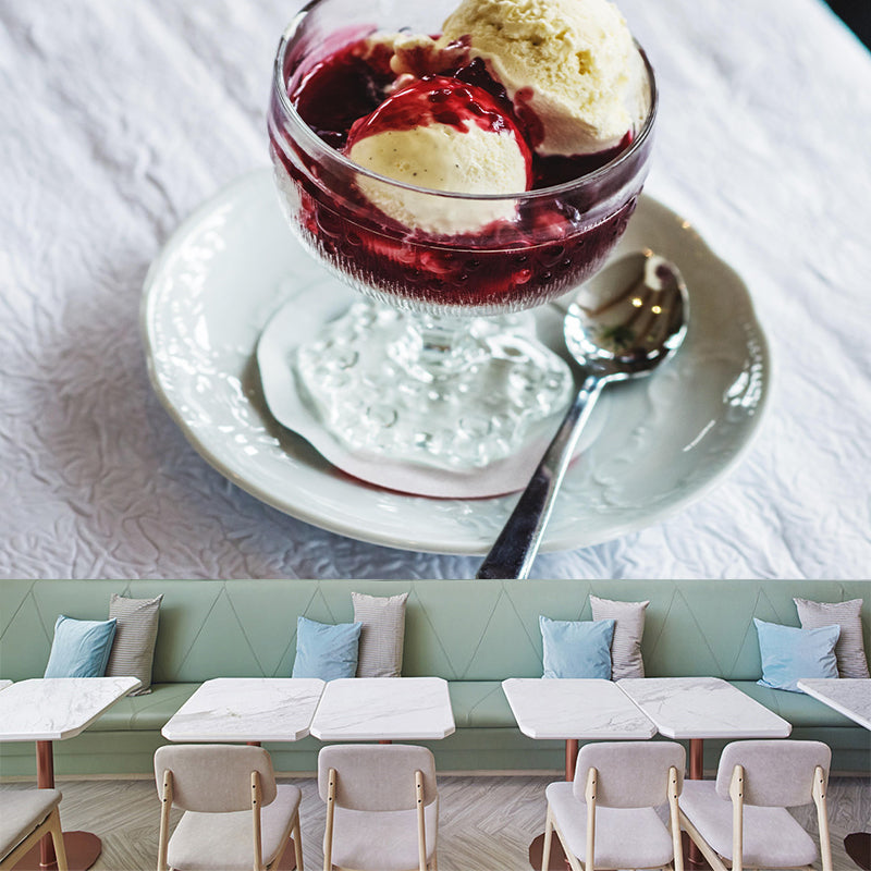 Ice Cream Photography Dessert Mural Wallpaper Mildew Resistant for Cream Shop