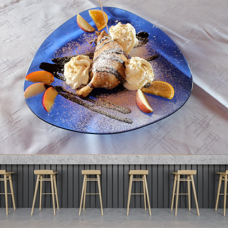 Customized Ice Cream Dessert Mural Modern Style Wall Covering for Cream Shop