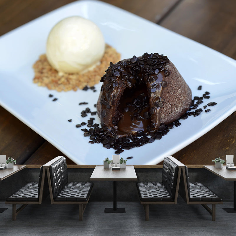 Ice Cream Tasty Dessert Mural Wallpaper Mildew Resistant for Dessert Shop