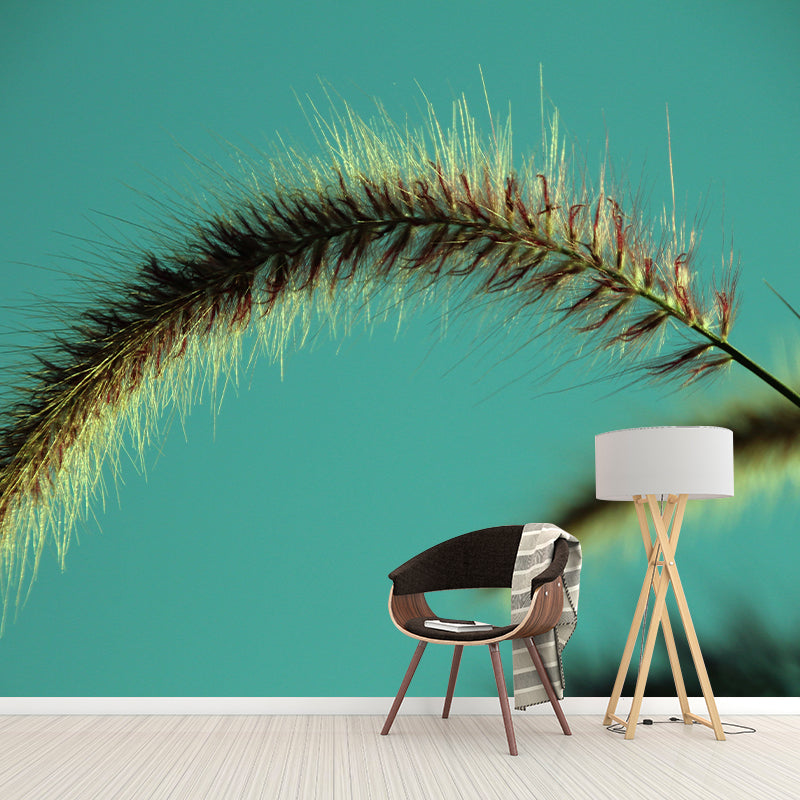 Grass Plant Murals for Bedroom Moisture Resistant, Custom Size Available