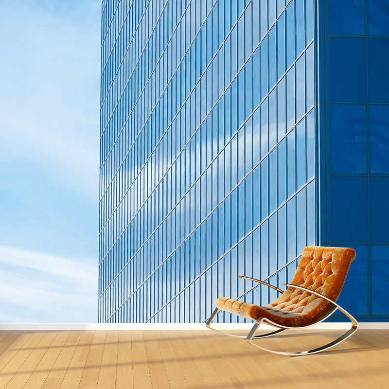 City Building Mural Decal Modern Mildew Resistant for Meeting Room, Custom Size