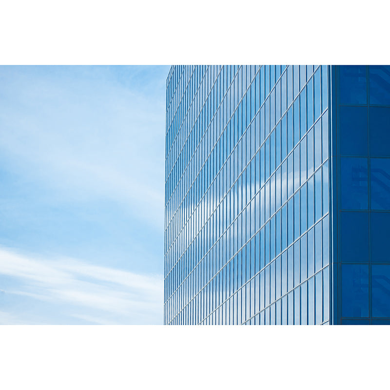 City Building Mural Decal Modern Mildew Resistant for Meeting Room, Custom Size