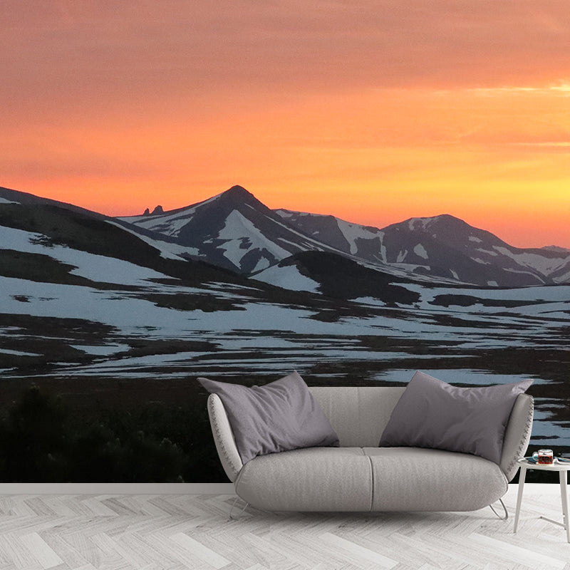 Mountain View Removable Mural Wallpaper for Dining Room, Moisture Resistant