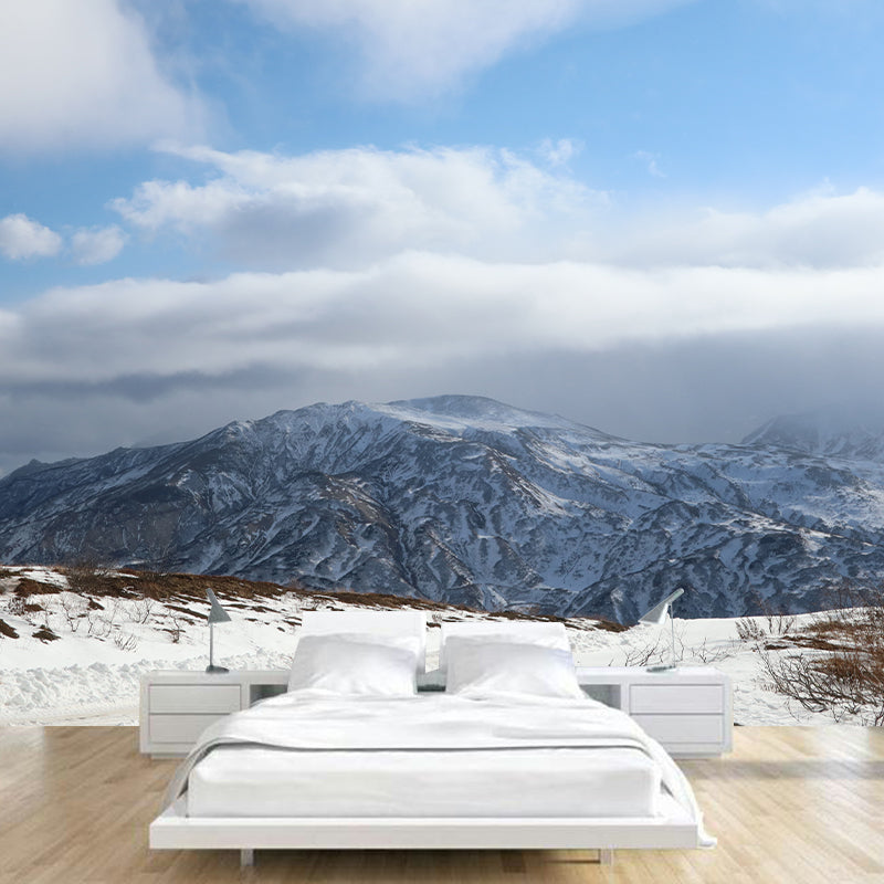 Mountain Landscape Murals Stain-Resistant Wall Covering for Sitting Room