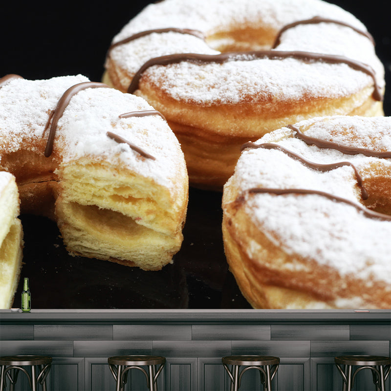 Customized Dessert Mural Wallpaper Commerce Shop Decoration, Mildew Resistant