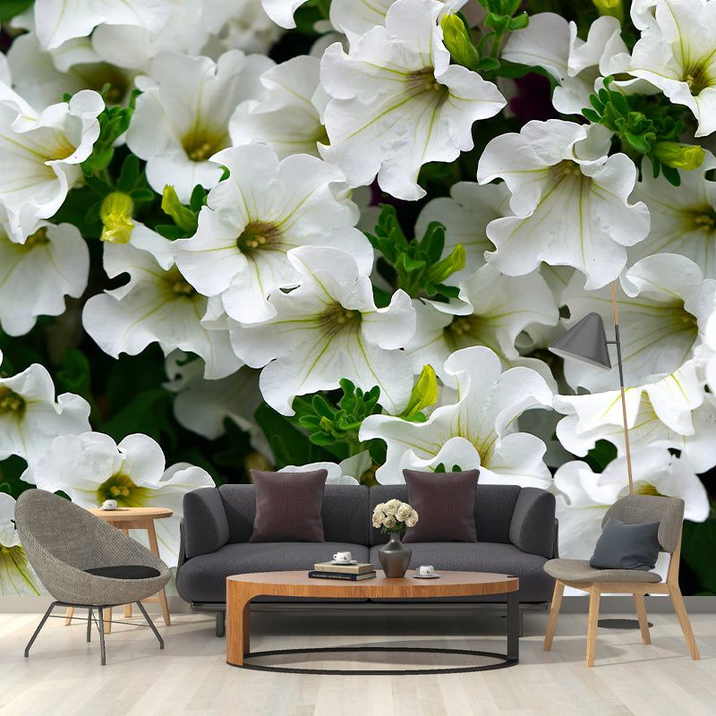 Petunias Contemporary Wall Covering for Living Room Bedroom, Made to Measure