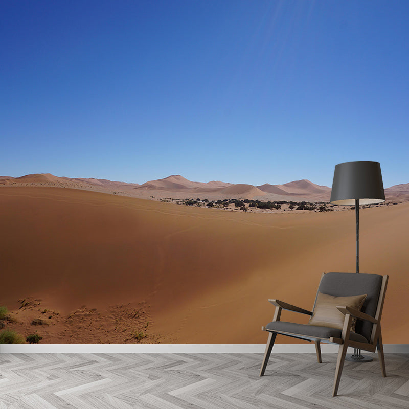 Desert Mural Wallpaper Horizontal Photography Style for Sleeping Room Decor